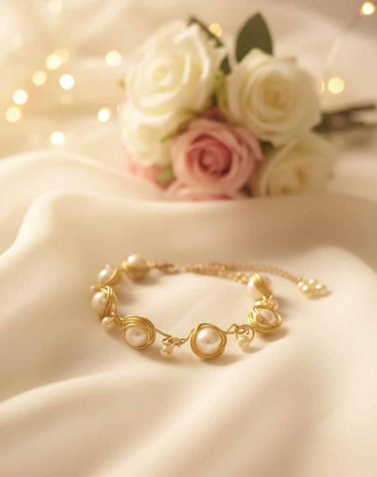Pearls in wire cage wrap