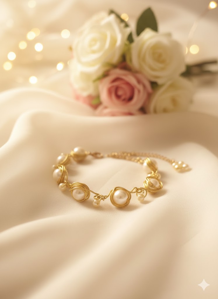 Pearls in wire cage wrap