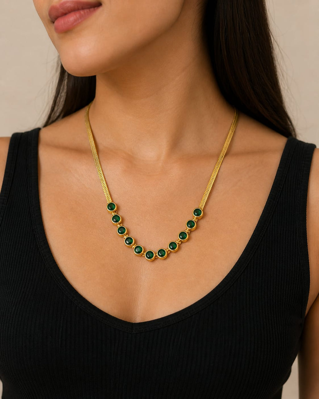 Emerald Stone Necklace*