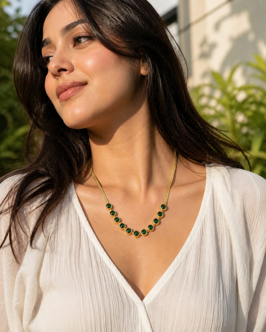 Emerald Stone Necklace*