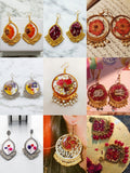 FLOWER PRESERVED RESIN EARINGS